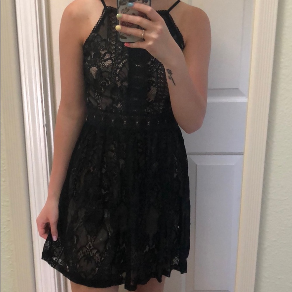 Black lace dress